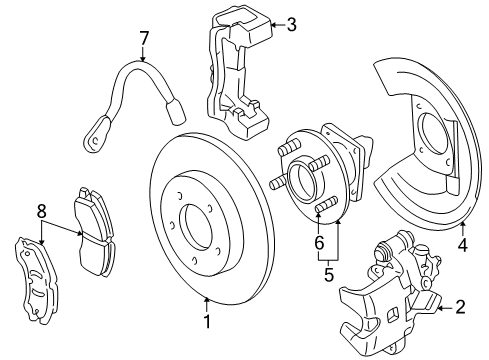 2000 Cadillac Seville Brake Components Diagram