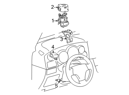 2005 Pontiac Vibe Control Module Diagram for 88969666