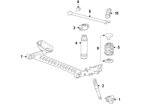 2017 Buick Verano Rear Suspension, Rear Axle, Suspension Components Diagram 2 - Thumbnail
