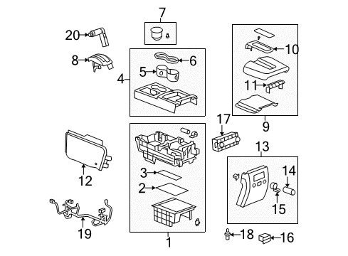 2009 Hummer H2 Center Console Diagram