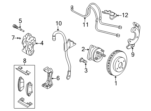 2000 Cadillac Seville Front Brakes Diagram