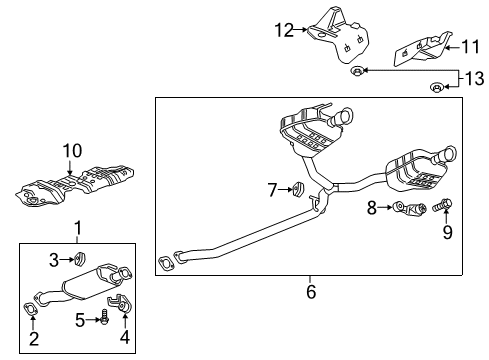 2019 Chevy Traverse Exhaust Components Diagram 2 - Thumbnail