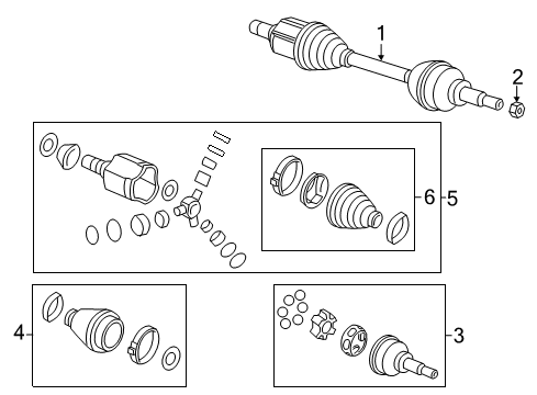 2013 Chevy Spark Drive Axles - Front Diagram