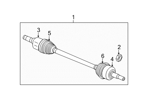 2015 Chevy Equinox Rear Axle, Rear Axle Shafts & Joints Diagram