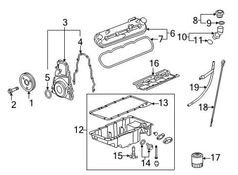 2007 Chevy Impala Engine Parts & Mounts, Timing, Lubrication System Diagram 2 - Thumbnail