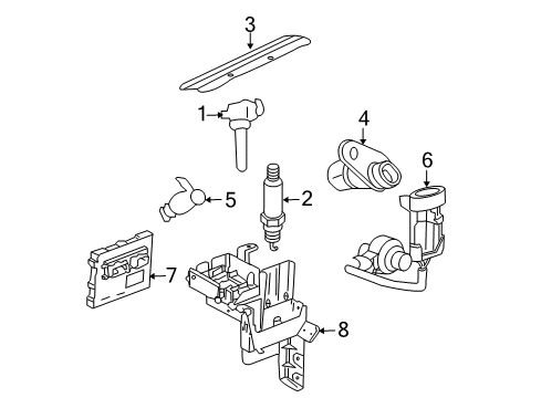 2007 Chevy Cobalt Spark Plug Diagram for 12680075