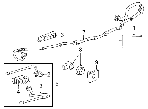 2021 GMC Terrain Bumper & Components - Rear Diagram