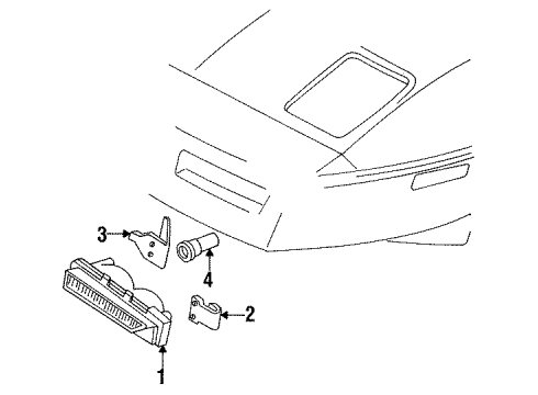 1989 Chevy Corvette Fog & Signal Lamps Diagram