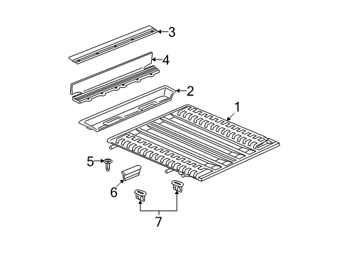 2007 Cadillac Escalade EXT Interior Trim - Rear Body Diagram