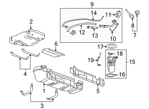 2013 GMC Yukon XL 2500 Fuel Supply Diagram