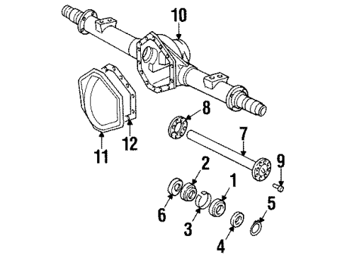 1990 Chevy C3500 Axle Housing - Rear Diagram