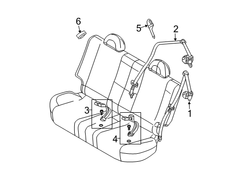 2006 Chevy Aveo Seat Belt Diagram
