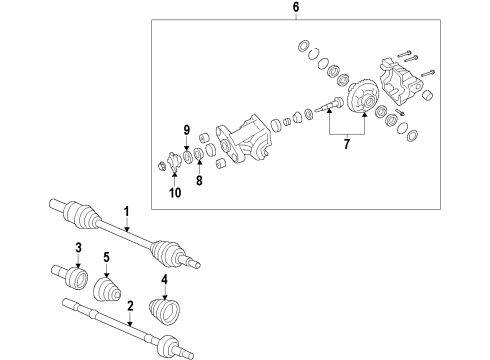 2014 Chevy SS Rear Axle Shafts & Joints, Differential, Drive Axles, Propeller Shaft Diagram