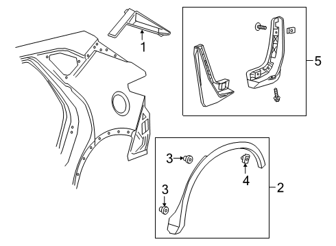 2021 Chevy Blazer Exterior Trim - Quarter Panel Diagram