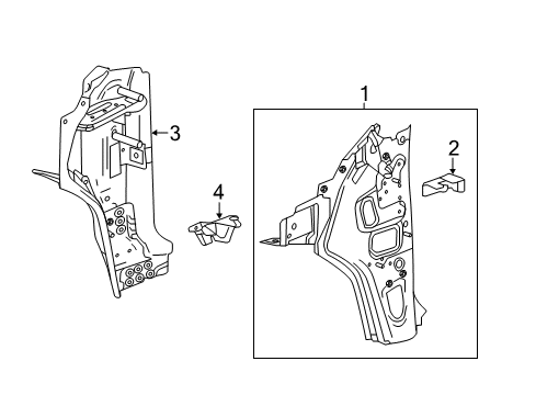 2018 Cadillac XT5 Hinge Pillar Diagram