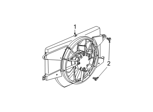 2006 Saturn Vue Fan Assembly Diagram for 22722065