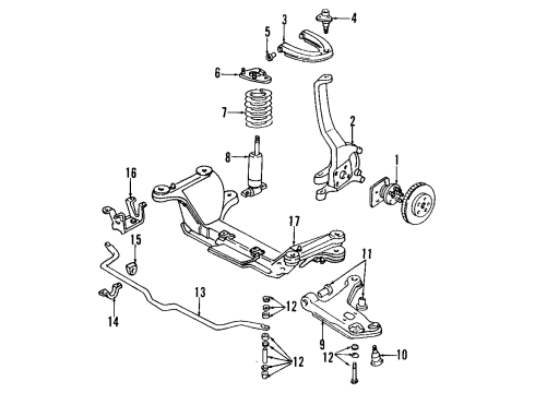 1993 Pontiac Firebird Stabilizer Bar Bracket Diagram for 10164141