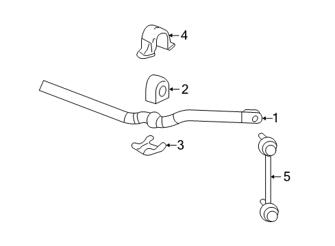 2005 Cadillac STS Stabilizer Bar & Components - Front Diagram 2 - Thumbnail