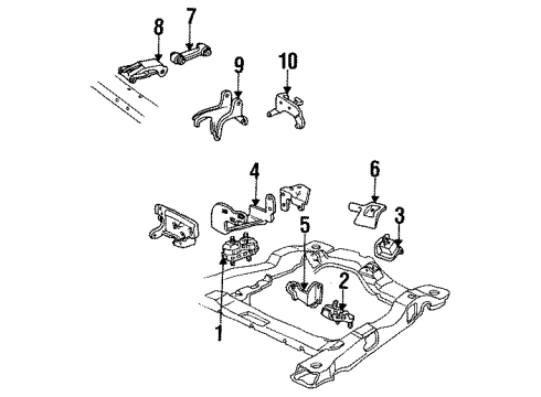 1995 Pontiac Trans Sport Engine Mounting Diagram 2 - Thumbnail