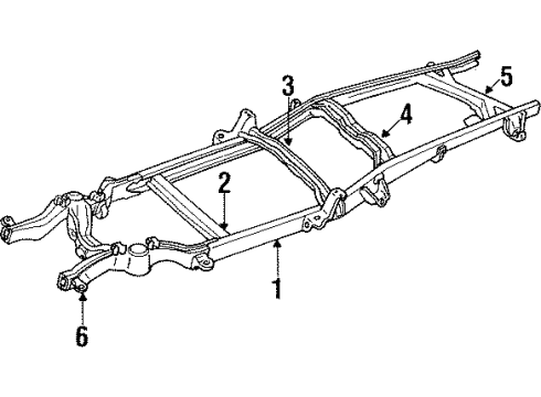 1988 GMC K1500 Transmission Support Diagram for 15603721