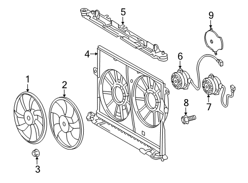 2009 Pontiac Vibe Upper Shroud Diagram for 88975775
