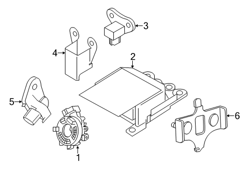 2017 Chevy City Express Impact Sensor, Rear Passenger Side Diagram for 19317033
