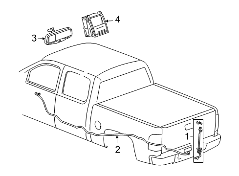 2011 GMC Sierra 1500 Parking Aid Diagram