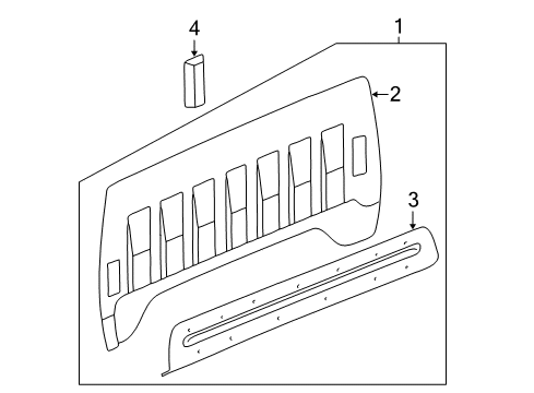 2011 Chevy Silverado 1500 Back Panel, Rear Outer Diagram for 25881711