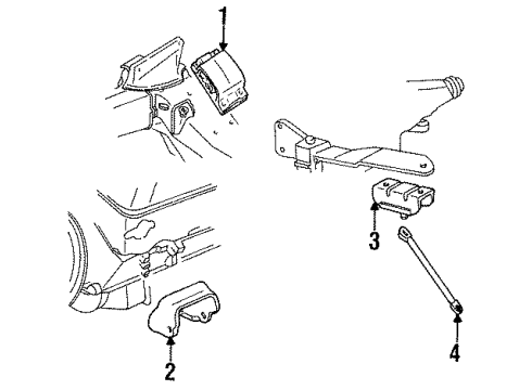 1996 Cadillac Fleetwood Motor Mount Bracket, Passenger Side Diagram for 10201937