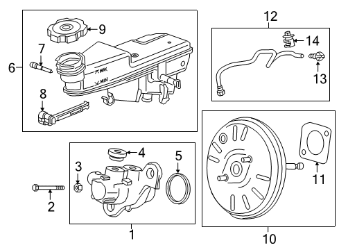 2016 Chevy Cruze Brake Booster Diagram for 42704202