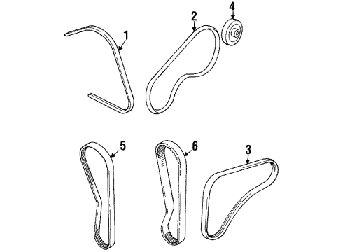 1998 Chevy Metro A/C Belt Diagram for 30005359