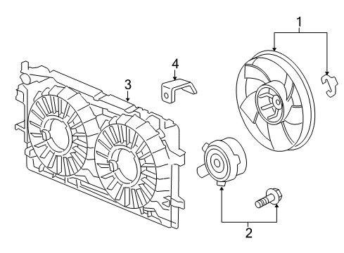 2012 Chevy Impala Cooling System, Radiator, Water Pump, Cooling Fan Diagram