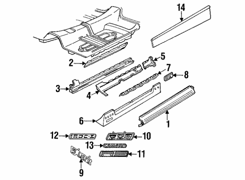 1992 Chevy Camaro Emblem Diagram for 10179122