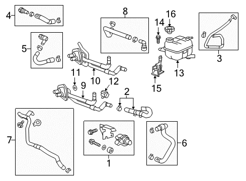 2019 Cadillac CT6 Reservoir Hose Diagram for 23486235