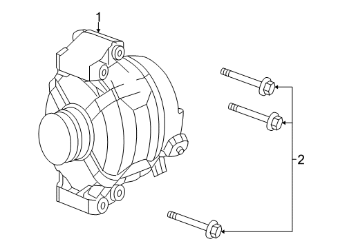 2007 Pontiac Solstice Alternator Diagram for 25948387