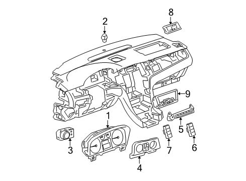 2007 Cadillac Escalade EXT A/C & Heater Control Units Diagram