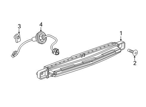 2024 Cadillac XT4 High Mount Lamps Diagram