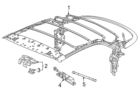 2017 Buick Cascada Frame & Components - Convertible Top Diagram