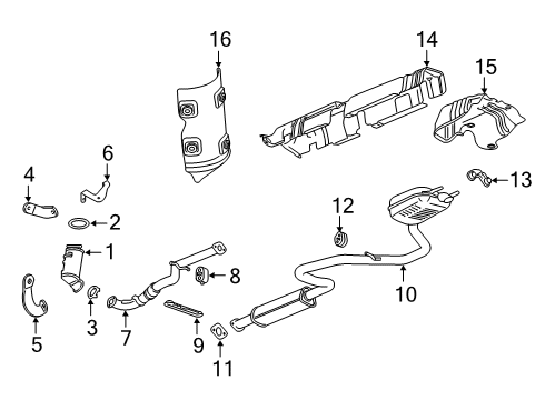 2018 Buick LaCrosse Exhaust Components Diagram