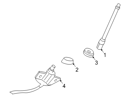 2002 Pontiac Montana Antenna Cable Diagram for 10299633