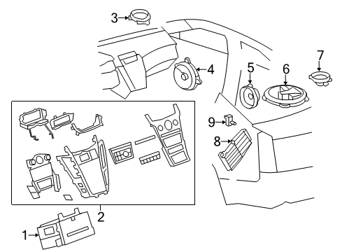 2009 Cadillac CTS A/C & Heater Control Units Diagram