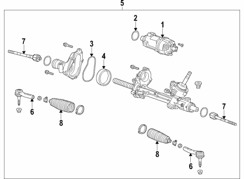 2014 Chevy Impala Steering Column & Wheel, Steering Gear & Linkage Diagram 6 - Thumbnail