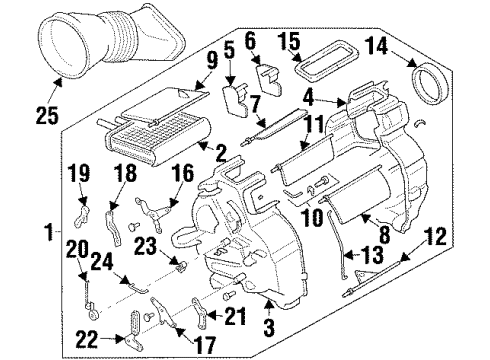 2000 Chevy Metro Heater Core Diagram for 96060860