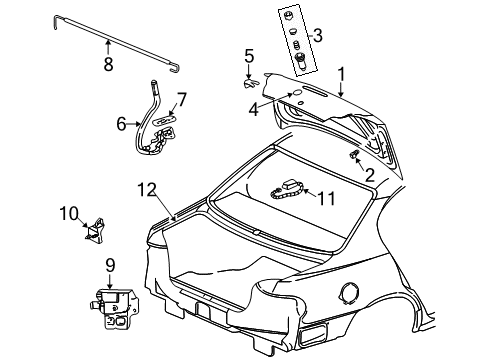 2001 Pontiac Grand Am Trunk Lid Diagram