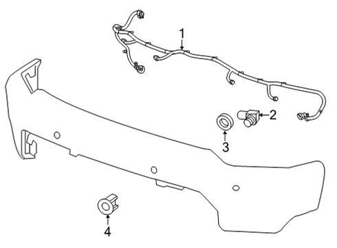 2020 GMC Sierra 2500 HD Electrical Components - Front Bumper Diagram