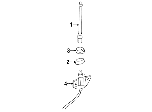 1993 GMC K2500 Antenna & Radio Diagram