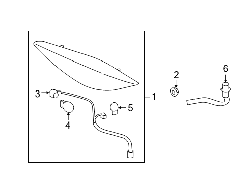 2009 Pontiac G6 Tail Lamp Assembly, Driver Side Diagram for 15833281