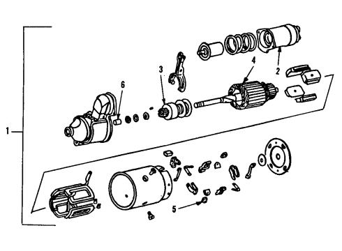 1986 Oldsmobile Delta 88 Starter Diagram for 10455006