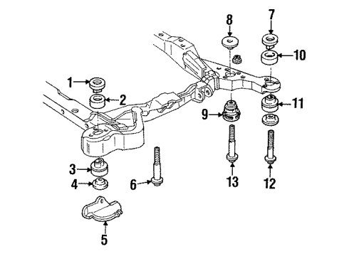 1990 Oldsmobile Toronado Body Mounting - Fender Diagram