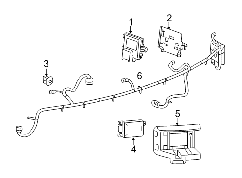 2014 Buick LaCrosse Module, Front Rear Diagram for 23286442
